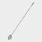 HG Silverplate Long Bar Stirrer Spoon with a twisted stem and small bowl.