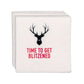 "Time To Get Blitzened" Holiday Paper Cocktail Napkins, Set of 50 by Hudson Grace