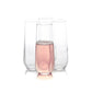 Stemless Champagne Flutes with rose