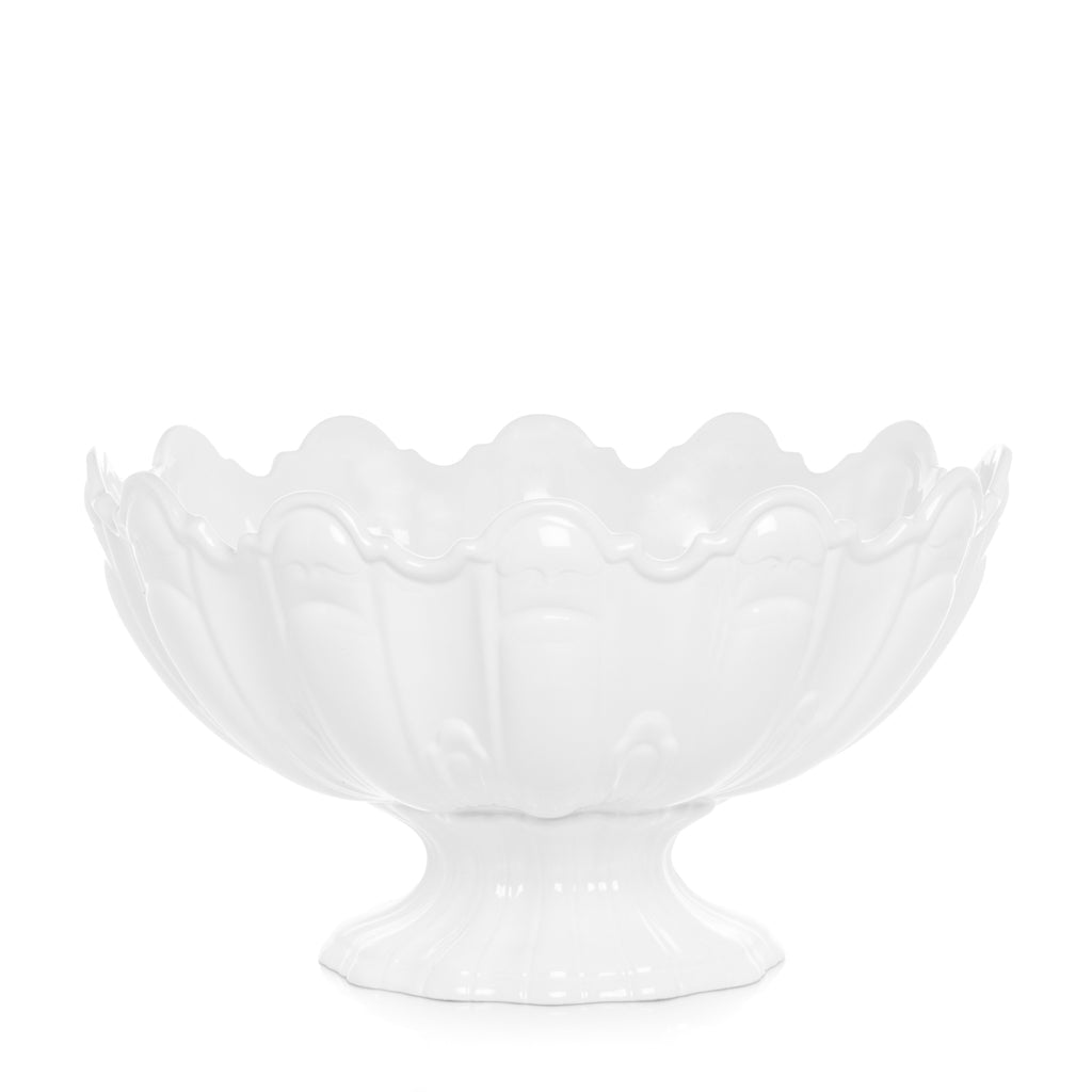 Hudson Grace Large Ceramic Scallop Bowl