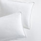 White Washed-Linen Pillow Shams, set of 2, with 2-inch flange and double-needle stitching.