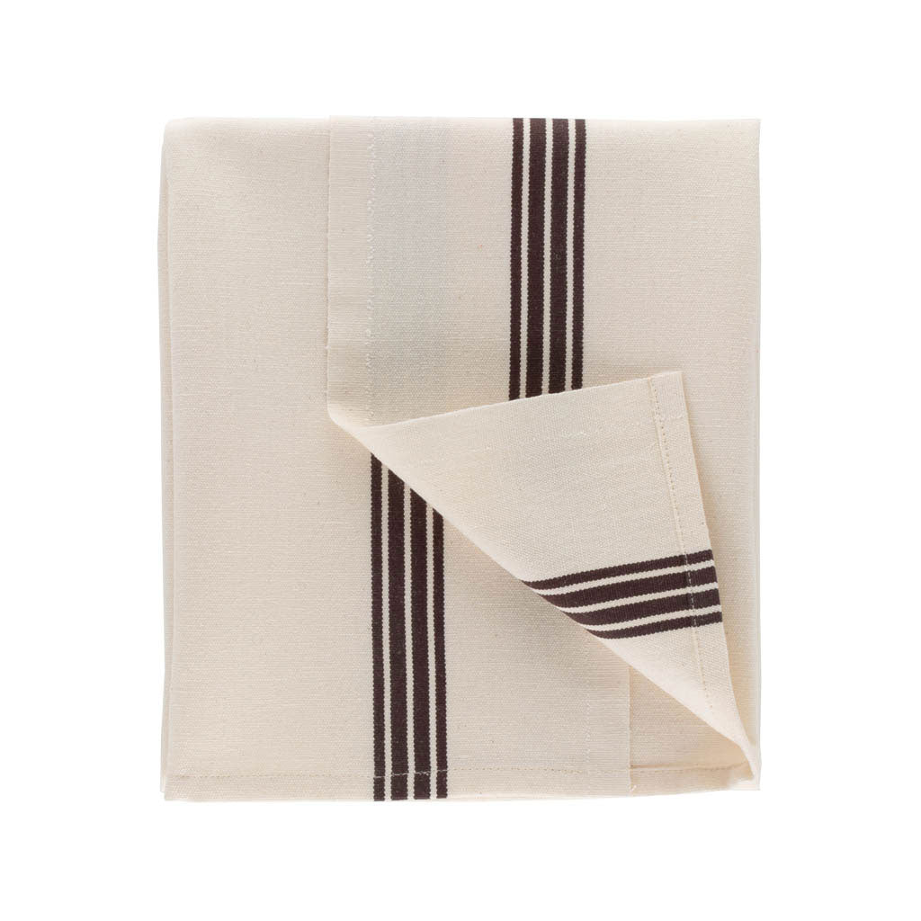 White Piano Stripe Hand Towels Folded