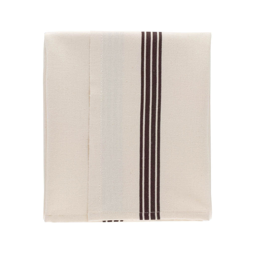 White Piano Stripe Hand Towels Stacked
