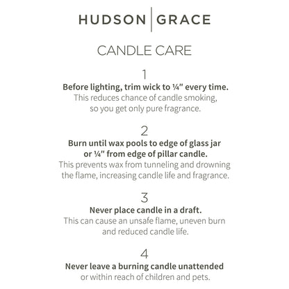 Hudson Grace Candle Care Guide